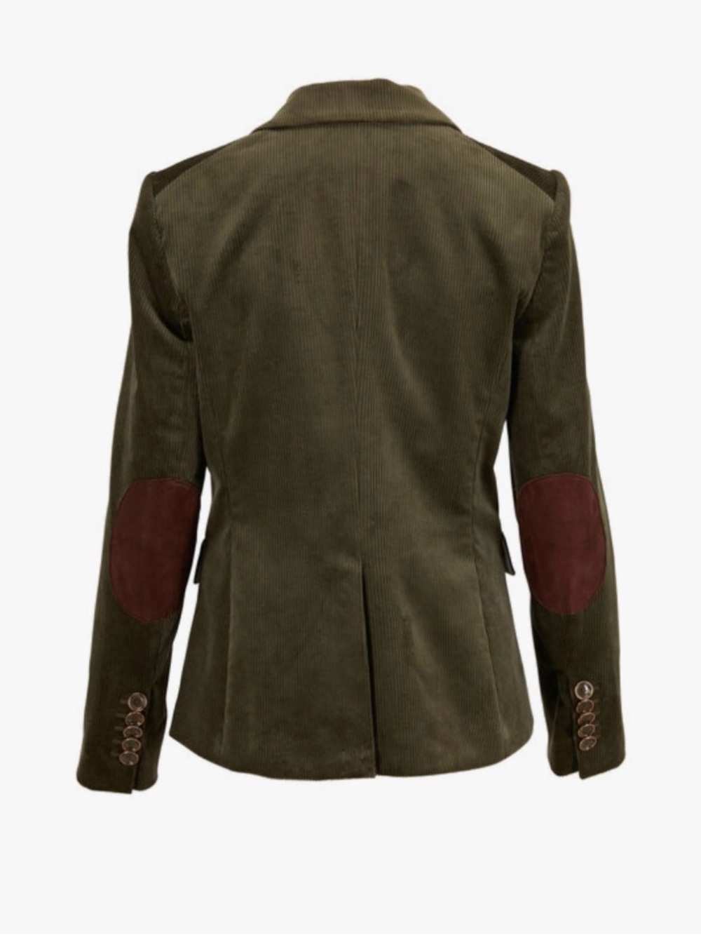 VERONICA BEARD Lia Sage Corduroy Dickey Jacket Blazer Elbow Patch Green Size 0 - Picture 2 of 10